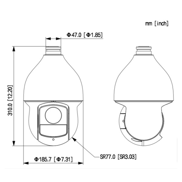 Dahua SD59225DB-HC Domo PTZ HDCVI 2M 1080P DN WDR Starlight IR150m 25X 3D IP66 AUDIO E/S (1)