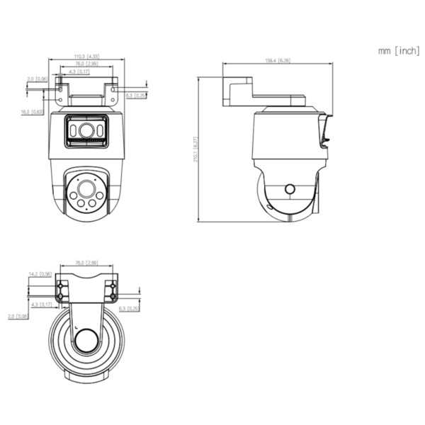 Dahua SDT2A200-2F-NB-A-PV Domo Dual-PT IP 2M+2M Iluminación Dual LED30m/IR30m IP66 PoE AUDIO E/S AI (1)