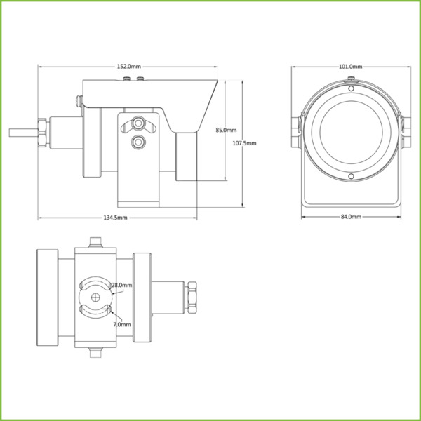 Dahua SDZW2000T-SL Tubular IP H265 2M DN SMART WDR Starlight PoE IP68 IK10 Anti-Corrosión (1)