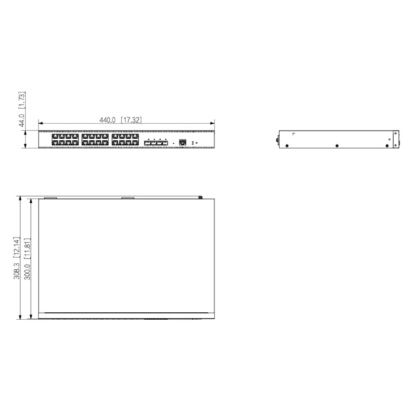 Dahua SG5028X Switch 24 puertos Gigabit + 4 Uplink 10G SFP+ Manejable Layer2 (1)