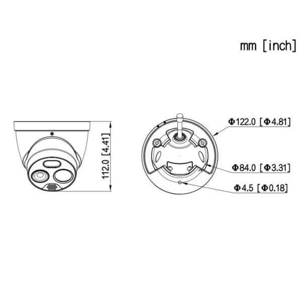 Dahua TPC-DF1241-B2F2-DW-S8 Domo Térmico IP DUAL 256*192 2mm + 4M 2mm IP67 12V PoE (4)