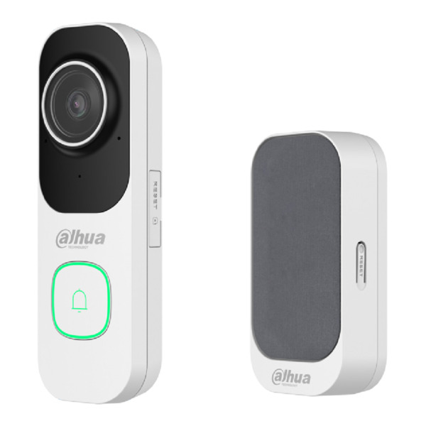 Dahua VDKP01-WG Vídeo Timbre WiFi 4M blanco DB41AW + Timbre WiFi gris DS1AG