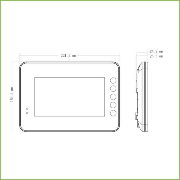 Dahua VTH1560BW Monitor Interior 7" de Superficie para Videoportero IP SD 4GB 8E Alarma Blanco (1)