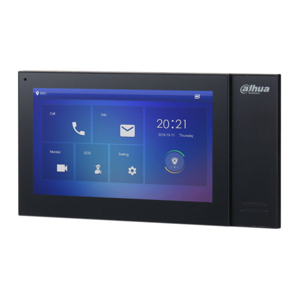 Dahua VTH2421FB-P Monitor Interior 7" de Superficie para Videoportero IP PoE SD 6E 1S Alarma Negro (1)