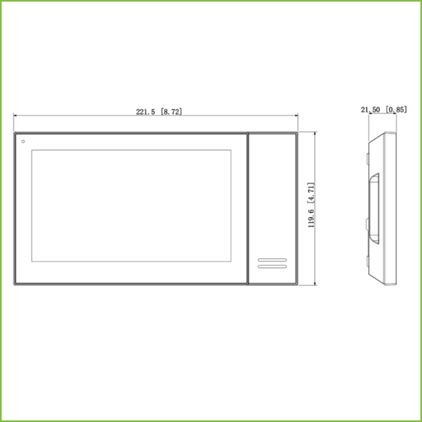 Dahua VTH2421FB-P Monitor Interior 7" de Superficie para Videoportero IP PoE SD 6E 1S Alarma Negro (3)