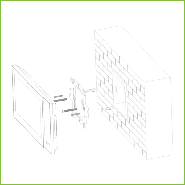 Dahua VTH2421FB-P Monitor Interior 7" de Superficie para Videoportero IP PoE SD 6E 1S Alarma Negro (4)