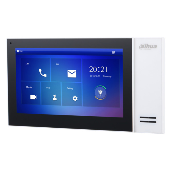 Dahua VTH2421FW-P Monitor Interior 7" de Superficie para Videoportero IP PoE SD 6E 1S Alarma Blanco (1)