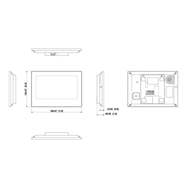 Dahua VTH2621GW-WP Monitor Interior 7" de Superficie para Videoportero IP WiFi PoE 6E 1S Alarma Blanco (1)