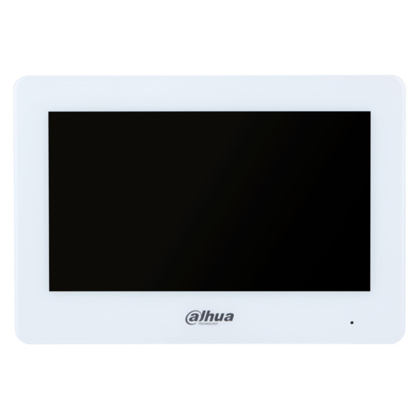 Dahua VTH5123H-W-S2 Monitor interior 7" híbrido WiFi / 2-hilos de superficie para Videoportero IP táctil SD 8E/1S alarma blanco