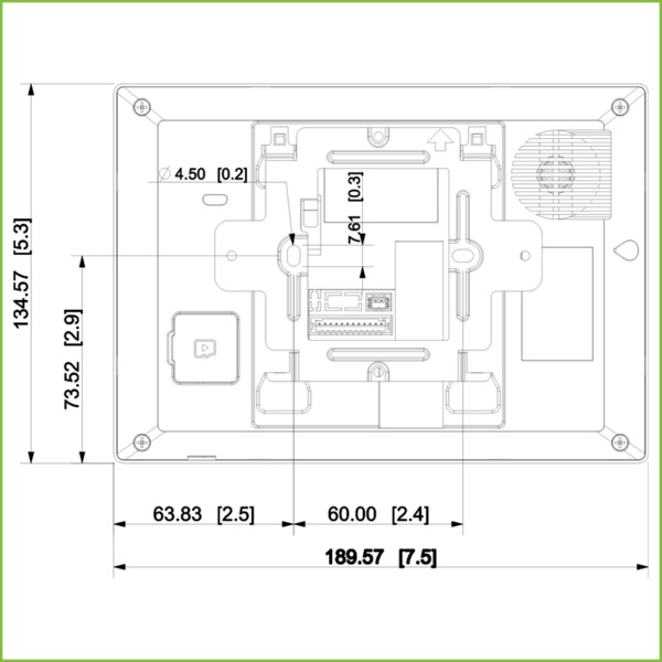 Dahua VTH5321GB-W Monitor Android Interior 7" de Superficie para Videoportero IP WiFi Pantalla Táctil PoE SD 8E/1S Alarma Negro (2)