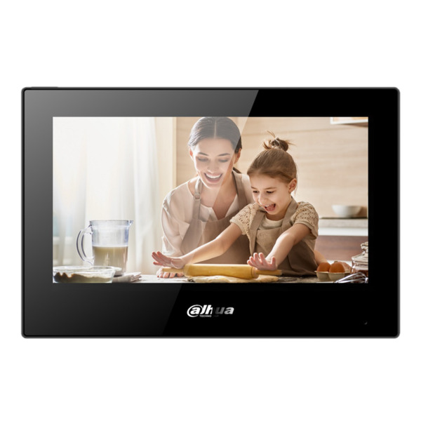 Dahua VTH5321GB-W Monitor Android Interior 7" de Superficie para Videoportero IP WiFi Pantalla Táctil PoE SD 8E/1S Alarma Negro