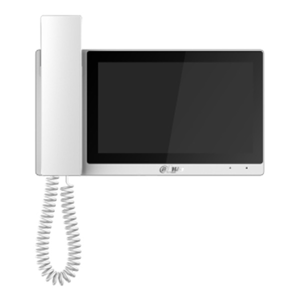 Dahua VTH5421EW-H Monitor Interior 7" de Superficie para Videoportero IP Pantalla Táctil PoE SD 6E 1S Alarma Blanco