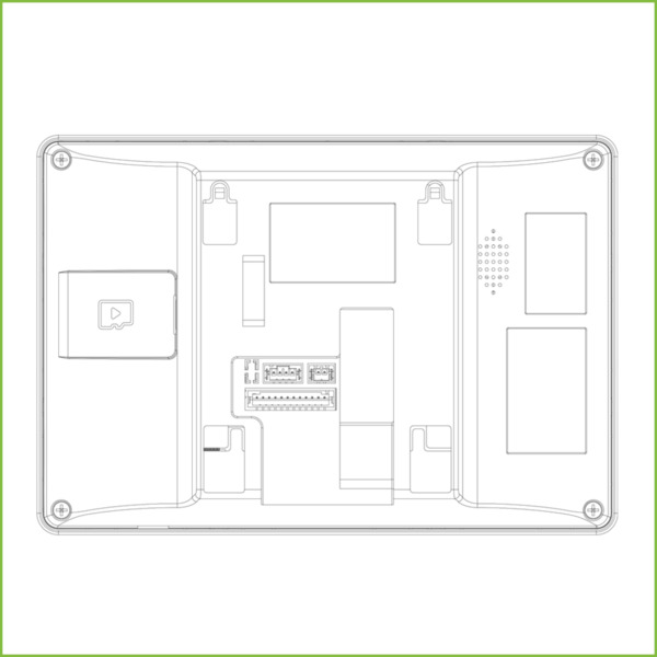 Dahua VTH5422HB Monitor Interior 7" de Superficie para Videoportero IP de 2-hilos Pantalla Táctil PoE SD 6E 1S Alarma Negro (2)