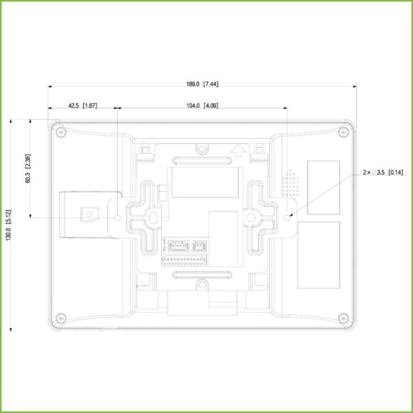 Dahua VTH5422HB Monitor Interior 7" de Superficie para Videoportero IP de 2-hilos Pantalla Táctil PoE SD 6E 1S Alarma Negro (3)