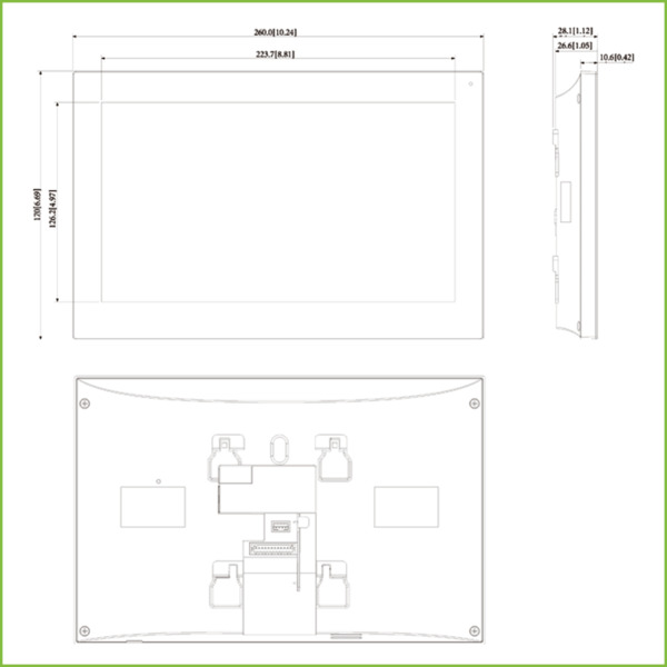 Dahua VTH5441G Monitor Interior 10" de Superficie para Videoportero IP PoE SD 6E 1S Alarma (2)