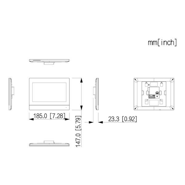 Dahua VTH8621KMS-WP Monitor Interior 7" de Superficie para Videoportero IP Pantalla Táctil SD 6E 1S WiFi PoE (1)