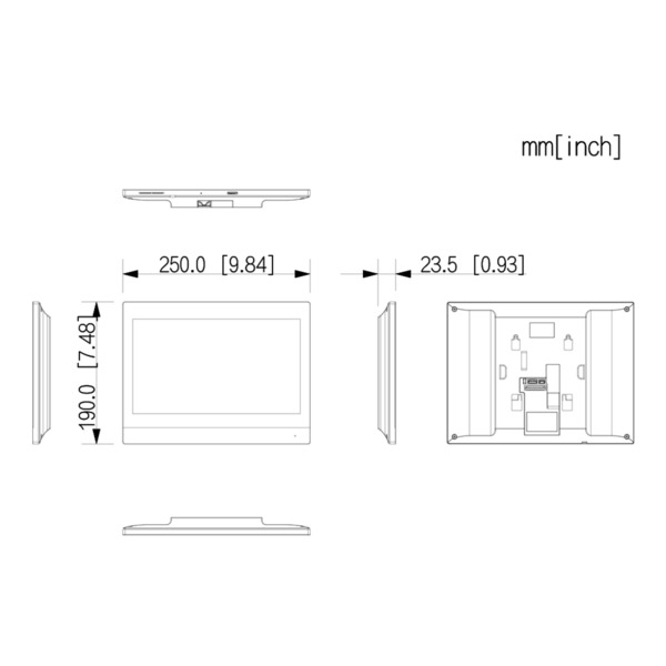 Dahua VTH8641KMS-WP Monitor Interior 10" de Superficie para Videoportero IP Pantalla Táctil SD 6E 1S WiFi PoE (1)