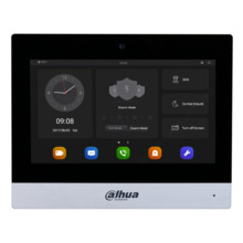 Dahua VTH8A21KMS-CW Monitor Interior 7" de Superficie para Videoportero IP WiFi PoE SD 6E 1S Alarma Negro con Cámara frontal