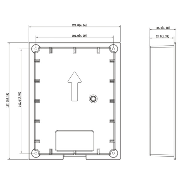 Dahua VTM114-B Caja de montaje para insertar para VTO220xF-P. Color negro (3)