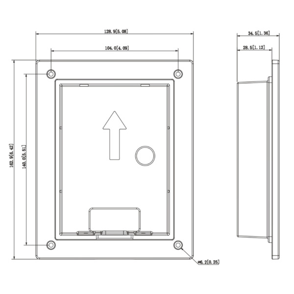 Dahua VTM114 Caja de montaje para insertar para VTO220xF-P (4)