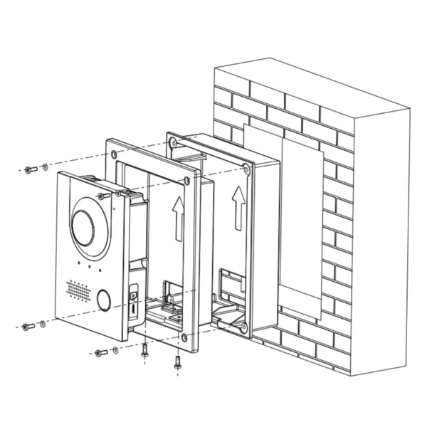 Dahua VTM114 Caja de montaje para insertar para VTO220xF-P (5)