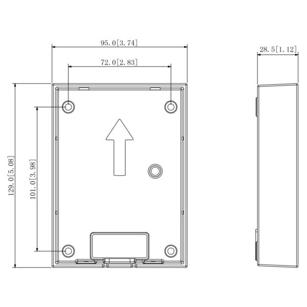 Dahua VTM115 Caja de montaje en superficie para VTO220xF-P (1)