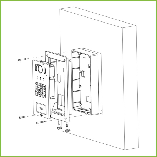 Dahua VTM116-01 Caja de montaje para insertar para VTO322x1E-P / VTO622xE-P (4)
