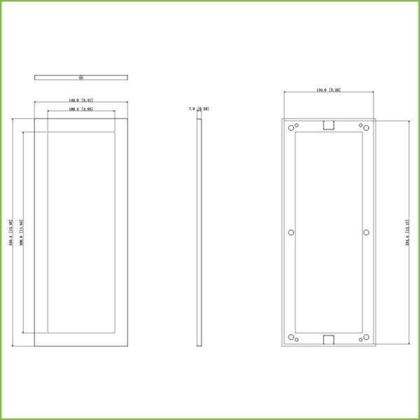 Dahua VTM126 Marco Exterior para 3 módulos de Videoportero Dahua para Serie VTO4202F-X (1)