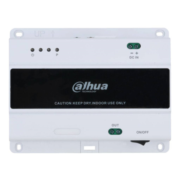 Dahua VTNS1001B-2-A Switch 1 puerto 2-hilos para VTO Dahua, 48Vdc incluye fuente