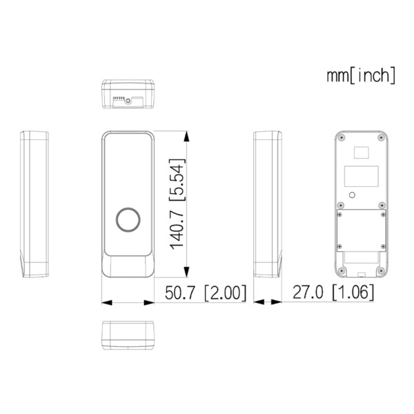 Dahua VTO1301R-W Estación Exterior de Videoportero IP WiFi con Cámara 2MP AUDIO bidireccional (2)