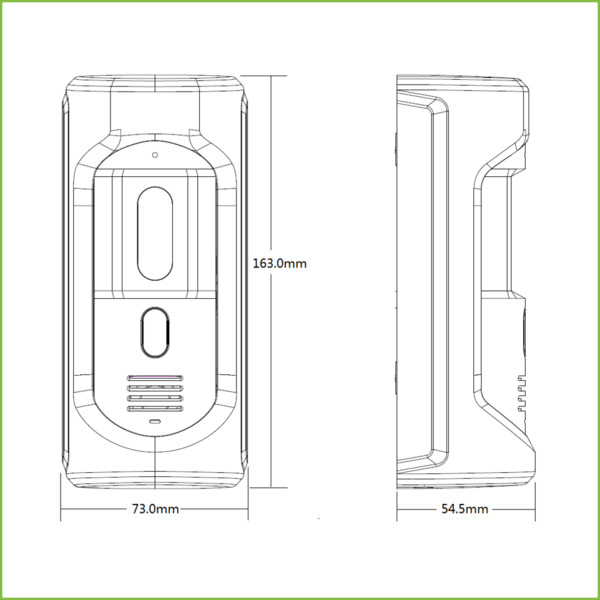 Dahua VTO2101E-P-S2 Estación Exterior de Videoportero IP con Cámara 2MP PoE IP65 IK10 90º (1)