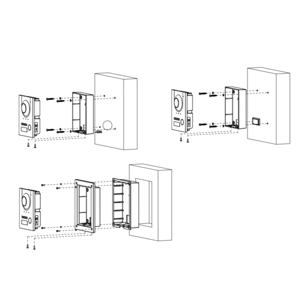 Dahua VTO2202F-P-S3-B Estación Exterior para Videoportero IP 2-hilos/RJ45 PoE con Cámara 2MP IP65 IK07 168.6º. Color negro (2)