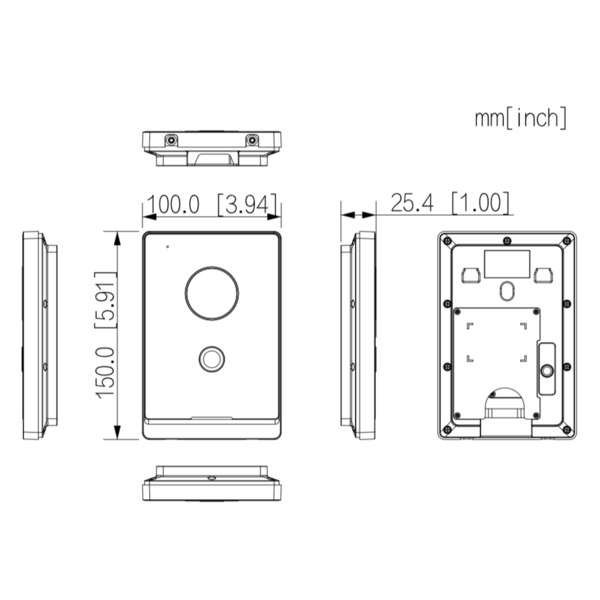 Dahua VTO2211G-P-S2 Estación Exterior de Videoportero IP  con Cámara 2MP PoE Mifare 125° (3)