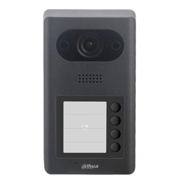 Dahua VTO3211D-P4-S2 Estación Exterior de Videoportero IP 4-botones con Cámara 2MP PoE Mifare IK08 IP65 129º