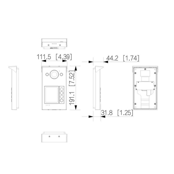 Dahua VTO3311Q-WP Estación Exterior para Videoportero IP WiFi PoE con Cámara 2MP IP65 IK08 Mifare 125º (2)