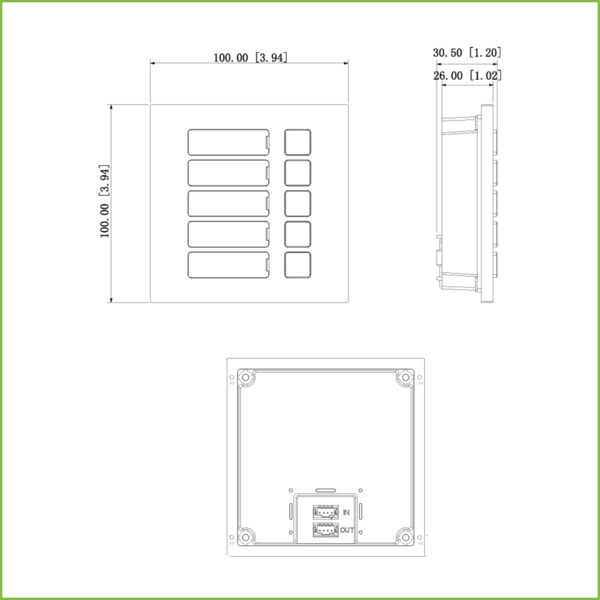 Dahua VTO4202F-MB5 Estación Exterior Modular para Videoportero IP con 5 Botones para Series VTO4202F-X (1)