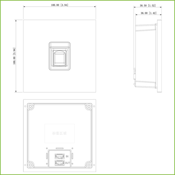 Dahua VTO4202F-MF Estación Exterior Modular para Videoportero IP con Lector de huellas para Series VTO4202F-X (1)