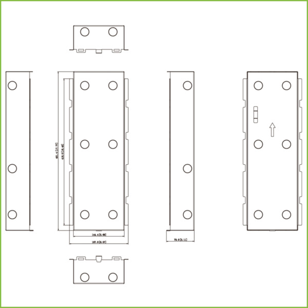 Dahua VTOB119 Caja de Montaje Insertado para VTO9231D (1)
