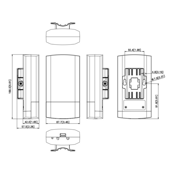 Dahua WB2-60N-I Bridge inalámbrico para ascensores 2.4Ghz 802.11b/g/n 300Mbps 60ºH 60ºV PoE (2)