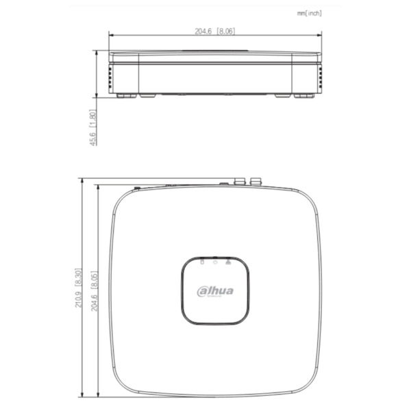Dahua XVR5104C-4KL-I3-V3 DVR 5EN1 H265 4ch 4K-N@6ips +4IP 8MP 1HDMI 1HDD AI (2)