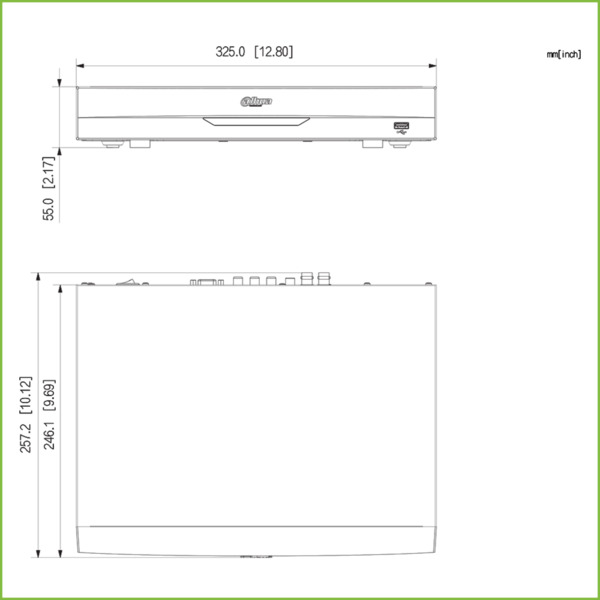 Dahua XVR5104HE-4KL-I3 DVR 5EN1 H265 4ch 4K@6ips +4IP 8MP 1HDMI 1HDD E/S AI (3)