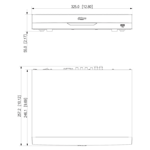 Dahua XVR5104HE-I3-V3 DVR 5EN1 H265 4ch 5M@6ips +2IP 6MP 1HDMI 1HDD E/S AI (2)
