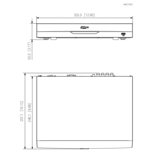 Dahua XVR5108H-I3-V3 DVR 5EN1 H265 8ch 5M@6ips +4IP 6MP 1HDMI 1HDD AI (3)