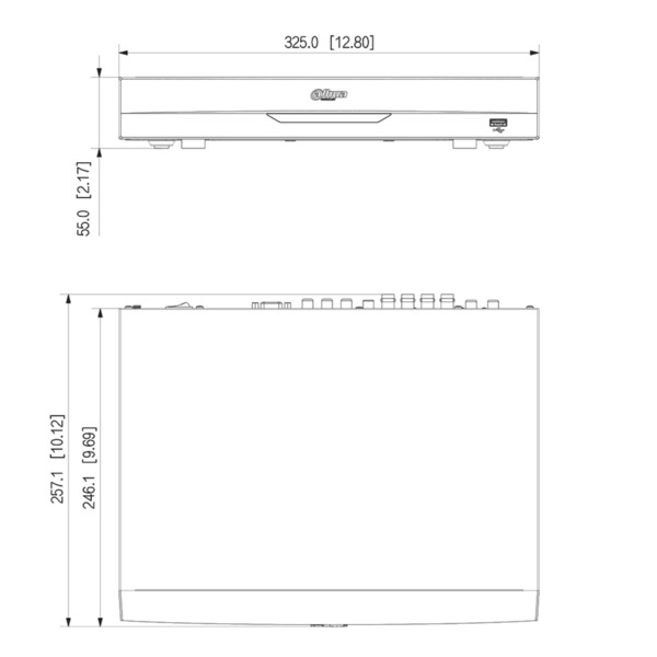 Dahua XVR5108HE-4KL-I3-V2 DVR 5EN1 H265 8ch 4K@6ips +8IP 8MP 1HDMI 1HDD E/S AI (2)