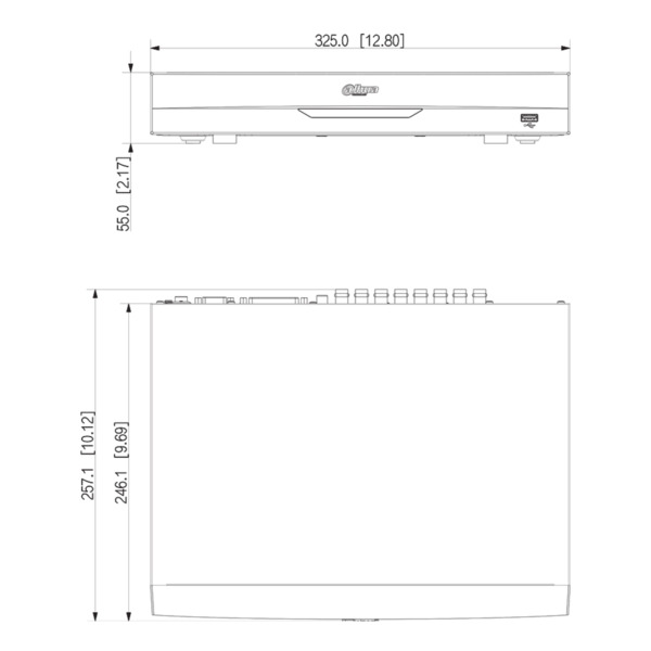 Dahua XVR5116HE-4KL-I3-V2 DVR 5EN1 H265 16ch 4K@6ips +16IP 8MP 1HDMI 1HDD E/S AI (3)