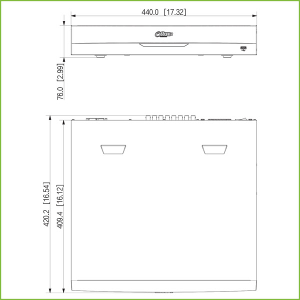 Dahua XVR5416L-4KL-I3 DVR 5EN1 16ch 4K@6ips +16IP 12MP 2HDMI 4HDD E/S AI (3)