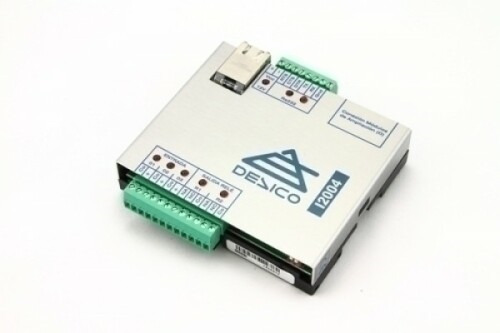 Desico I2004 Servidor multihost IP 100 Mbps con 1 salida RS232, 3 entradas / 2 salidas de relé. Hasta 32 entradas mediante módul