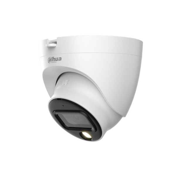 Domo fijo Dahua 4 en 1 Full-Color con Smart Light de 20 m para exterior. CMOS 1/2,8"" de 2MP. Salida 4 en 1 (HDCVI / HDTVI / AHD