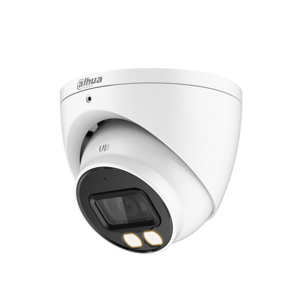 Domo fijo Dahua 4 en 1 Full-Color con Smart Light de 40 m para exterior. CMOS 1/2,8"" de 2MP. Salida 4 en 1 (HDCVI / HDTVI / AHD