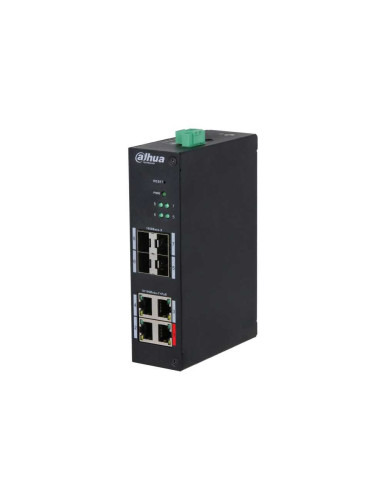 (DH-HS4408-4ET-96) DAHUA SWITCH4 PUERTOS 10/100 + 4SFP GIGABIT 96W MANAGED L2  HARDENED POE (2)